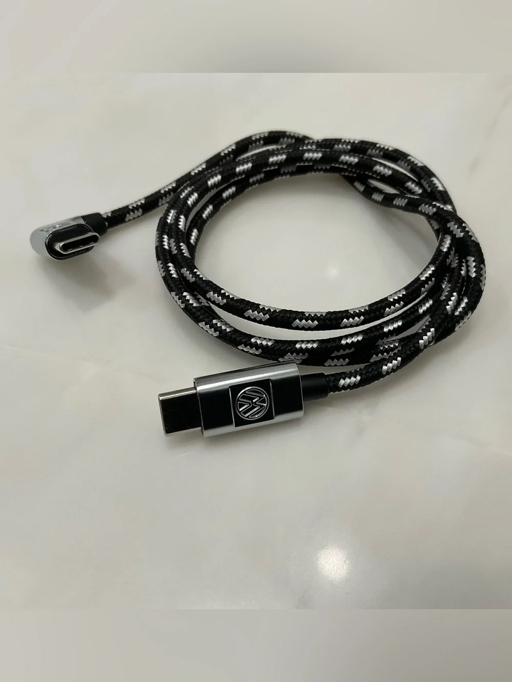 VW USB-C to USB-C Braided Charging Cable - 29” long - BLACK - R60